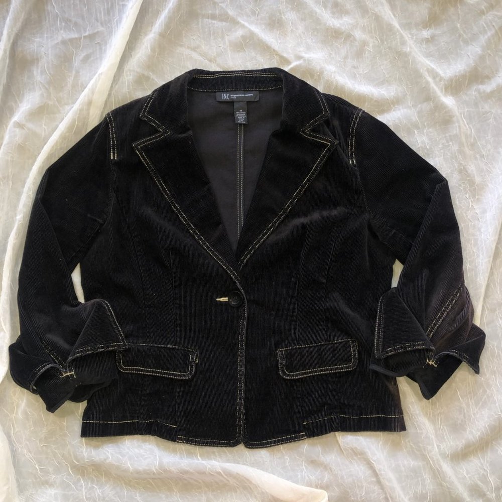 INC VINTAGE BLACK BLAZER